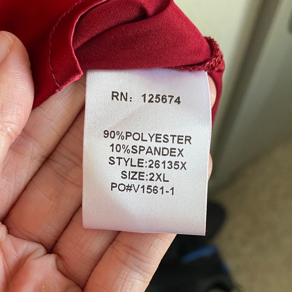 Women’s Chic Good Time Red Button Down Shirt - Picture 12 of 14